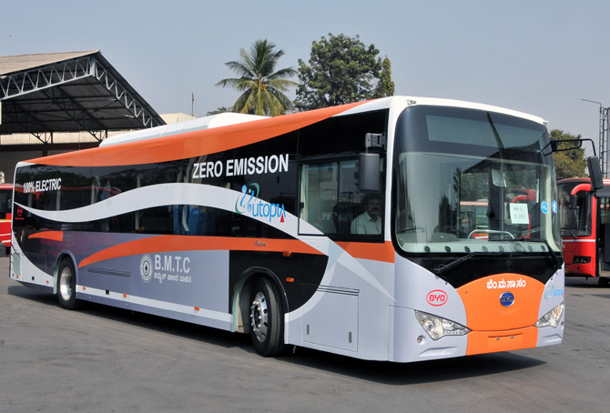 Karnataka's first electric bus.