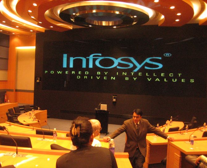 Infosys' conference hall.