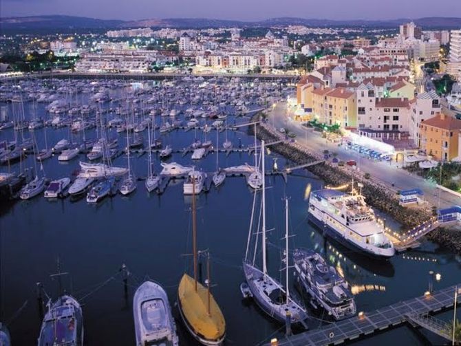 Vilamoura's Marine at night.