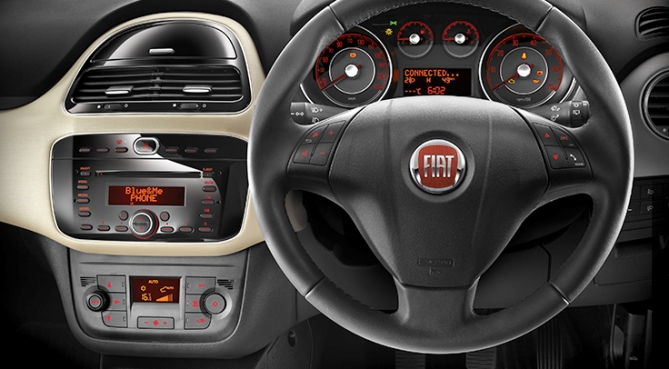 The Fiat Punto Evo interior.