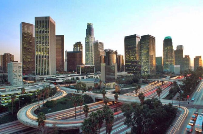 A view of Los Angeles city.