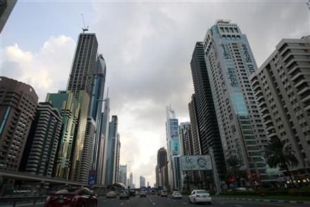 Motorists drive along Sheikh Zayed road in Dubai