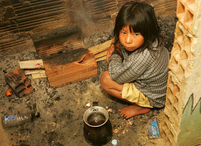 A girl displaced by Colombian violence in Barranquilla.