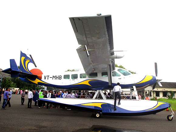 Seaplane service from Mumbai launched.
