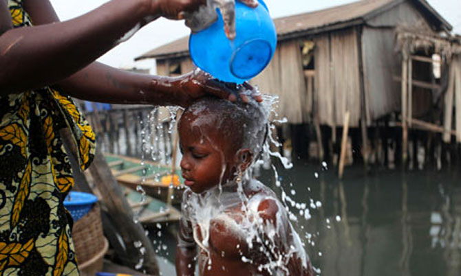 Better sanitation has huge economic spin-offs. Photograph: Akintunde Akinleye/Reuters