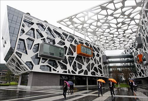 A view of the office building of Alibaba (China) Technology Co. Ltd on the outskirts of Hangzhou, Zhejiang province.