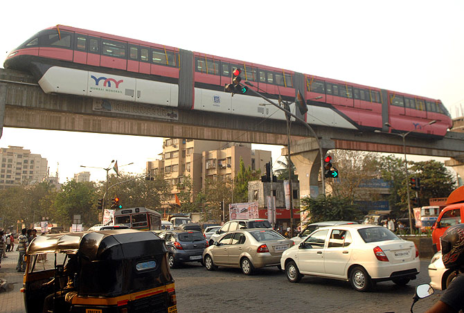 India's first monorail rolls out in Mumbai