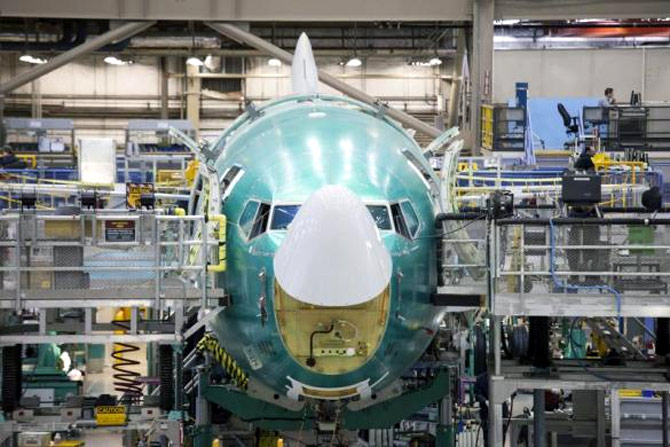 A Boeing 737 manufacturing unit.