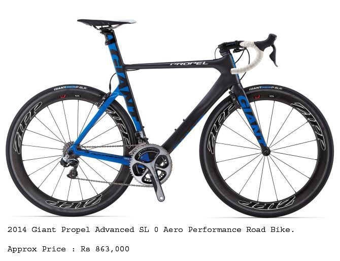 2014 Giant Propel Advanced SL 0 Aero Performance Road Bike that cost Rs 863,000.