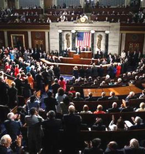 The chamber of the House of Representatives on Capitol Hill in Washington. Photograph: Larry Downing/Reuters