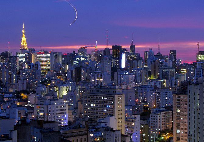 Sao Paulo skyline.