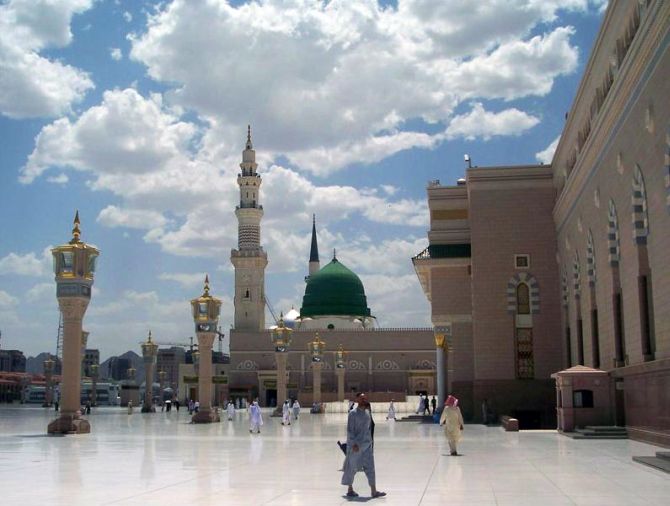 Al-Masjid al-Nabawi, it is the Masjid of Mohammed the prophet of Islam.