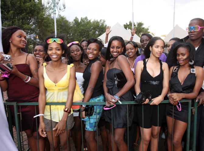 Fans arrive at the MTV Africa Music Awards in Nairobi.