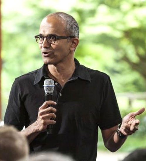 Satya Nadella said in his new role he would work on reinvention.