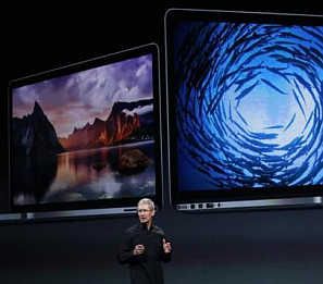 Apple Inc CEO Tim Cook speaks about their new Mac Book computers during an Apple event in San Francisco, California October 22, 2013. Photograph: /Robert Galbraith/Reuters