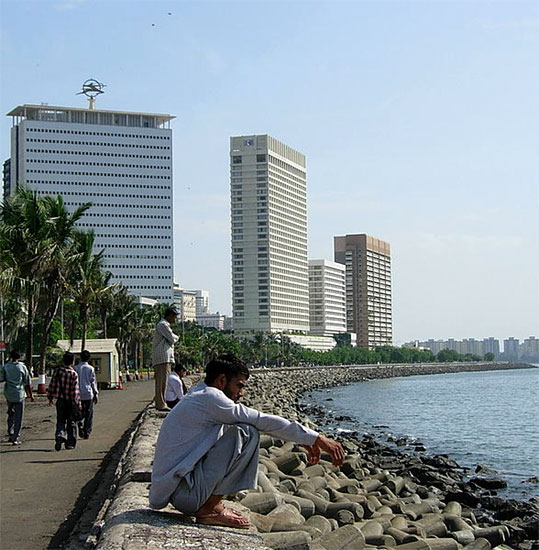Air India Building and Hotel Hilton Towers at Nariman Point.