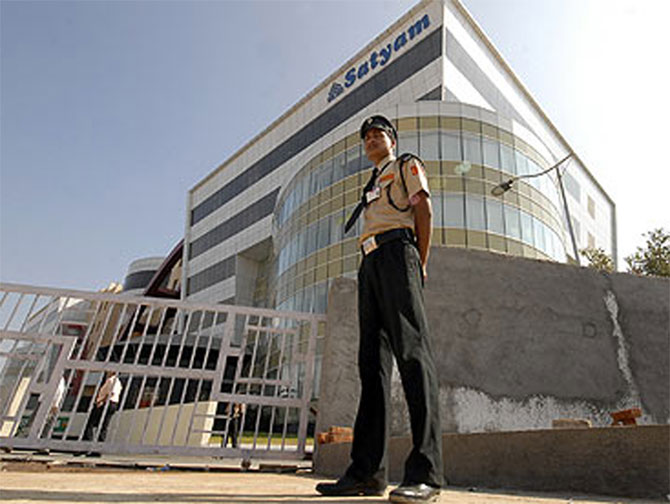 A file photo of Satyam Computer Services head office in Hyderabad
