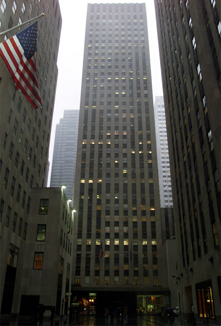 Time Warner Inc headquarters building in New York.