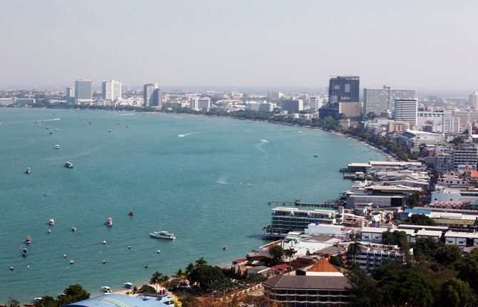 A general view shows the beach town of Pattaya, nearly 150 km (90 miles) east of Bangkok.