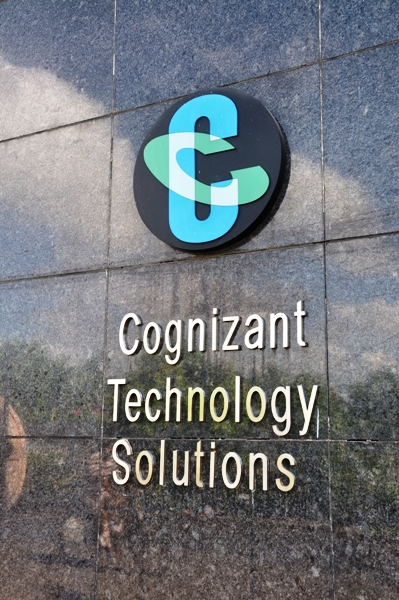 Cognizant office signage at Sector V of the Salt Lake City or Bidhan Nagar, Kolkata.
