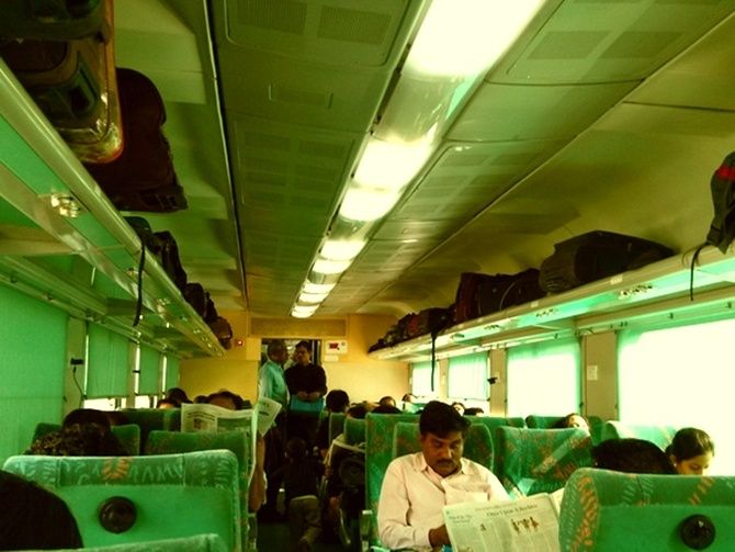 On the Rajdhani Express. Image published only for representational purposes