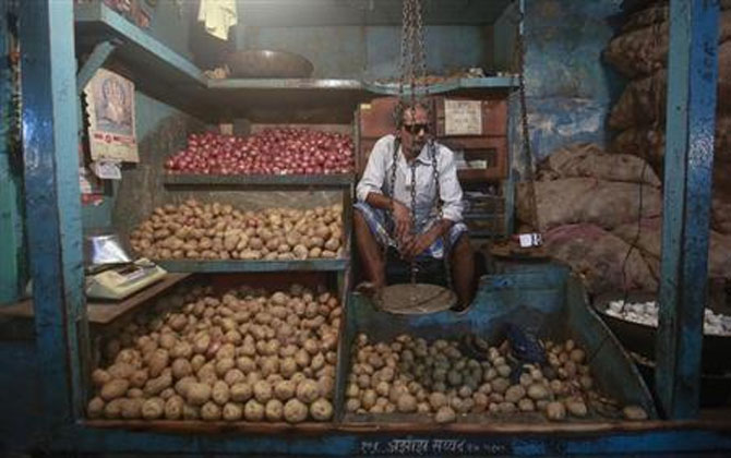 An onion vendor.