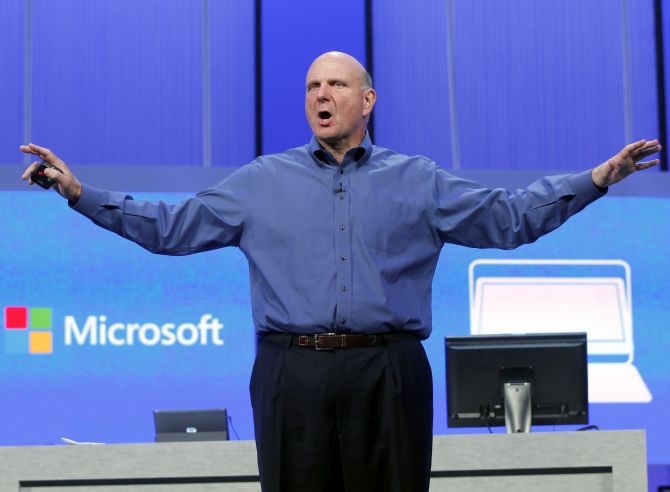 Microsoft's outgoing CEO Steve Ballmer.