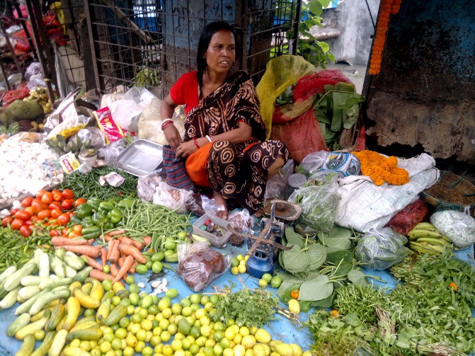 Vegetable vendor Sabita Mondal.