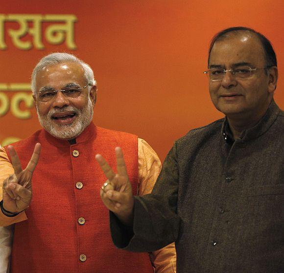 Prime Minister Narendra Modi with Finance Minister Arun Jaitley.