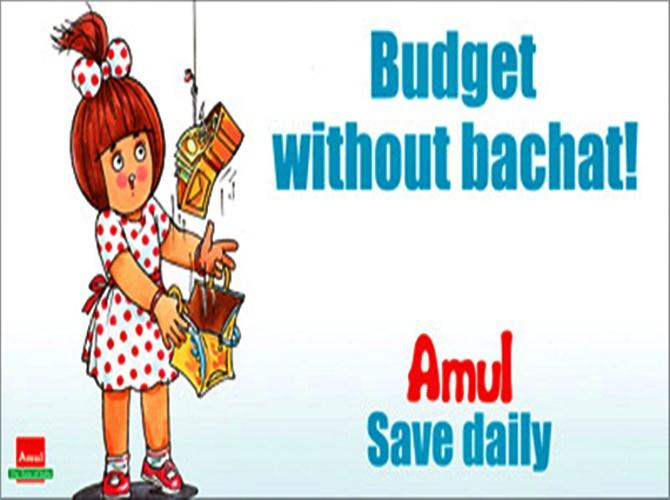 Amul's witty advertisements on Budget, economy