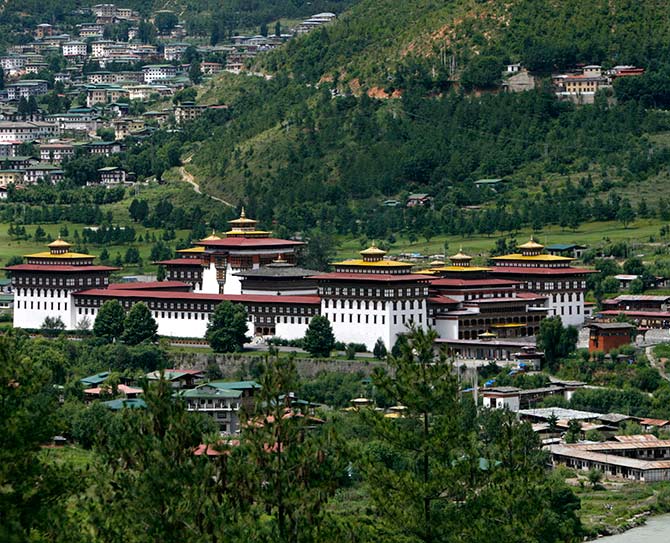 A general view of the Tashichhodzong.