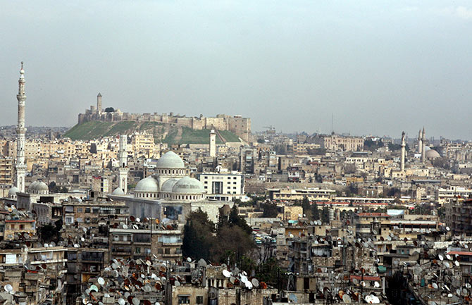 A general view shows Aleppo, the second-largest city in Syria.