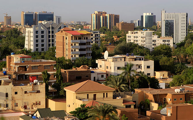 A general view of buildings in Khartoum.