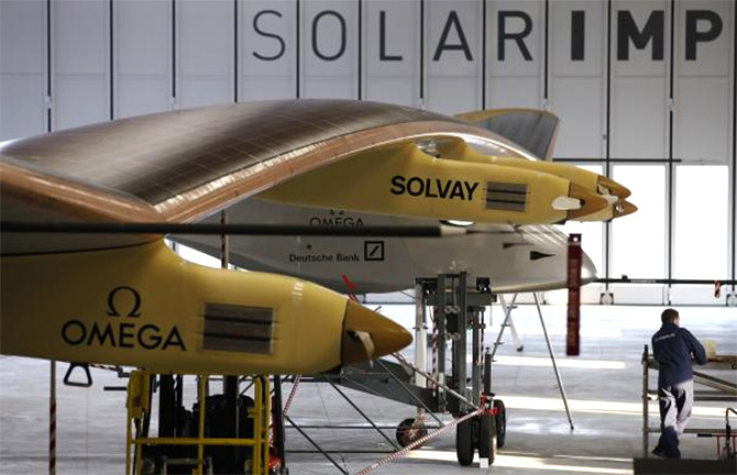 A solar powered-plane that will go around the world!