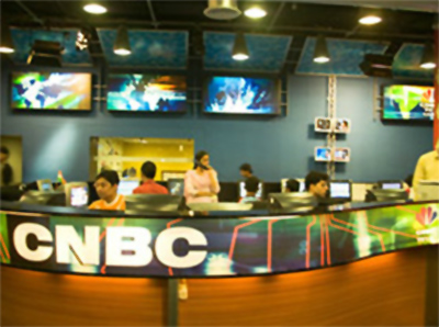 CNBC-TV18 news studio.