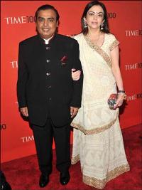 RIL chief Mukesh Ambani with wife Nita.