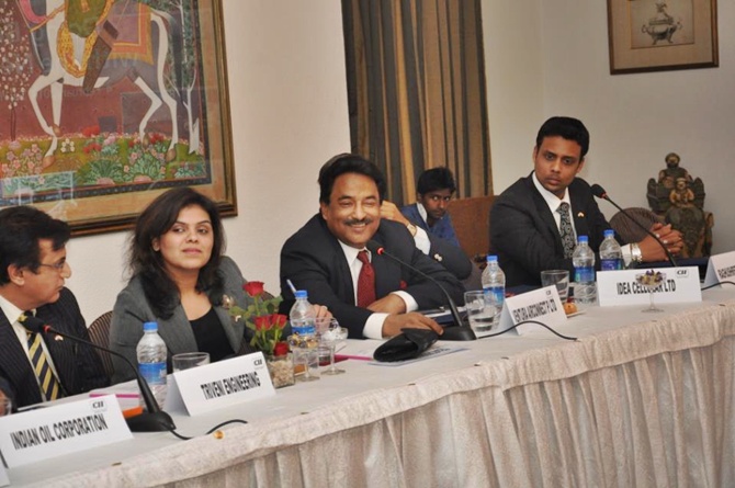 Pradeep Agarwal during a meeting with Dutch Ambassador