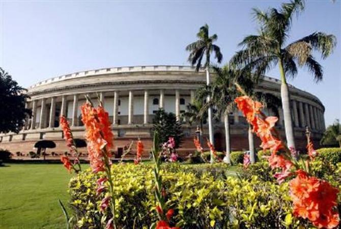 The Parliament House in New Delhi