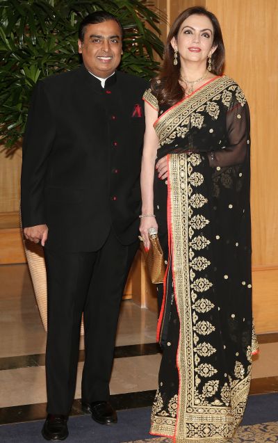 Nita Ambani and Mukesh Ambani at the British Asian Trust Reception.
