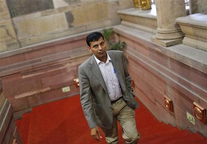 Raghuram Rajan walks into the finance ministry post his appointment as RBI governor in August 2013