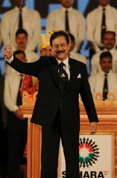 Subrata Roy in happier times.