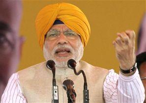 Narendra Modi at the recently held Indian Economic Convention in New Delhi