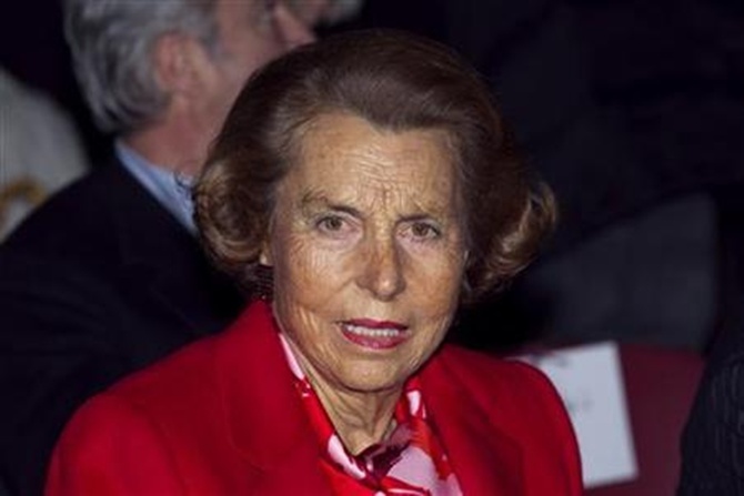 Liliane Bettencourt, heiress to the L'Oreal fortune