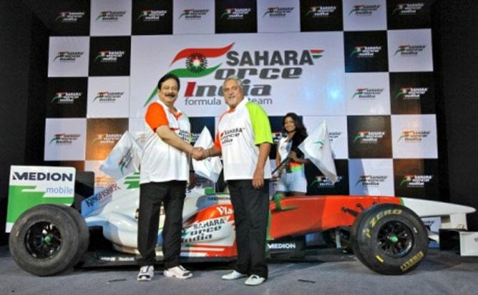 Sahara also co-owns the Sahara Force India Formula One auto racing team with liquor baron Vijay Mallya.