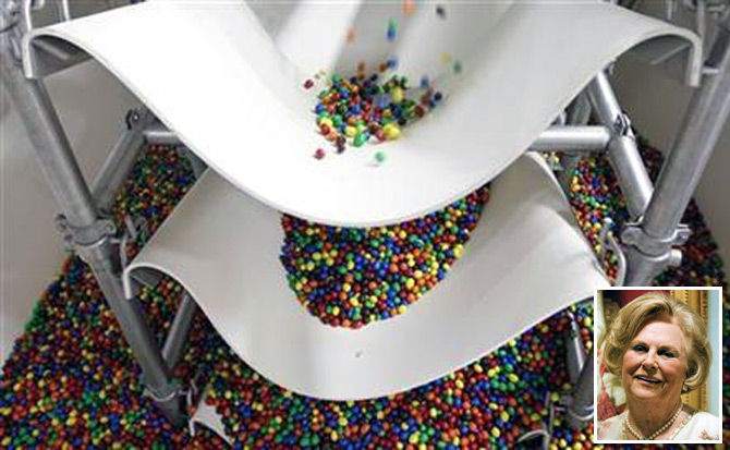 M&M's candies are seen at the production line of candy and chocolate maker Mars Chocolate France's plant in Haguenau, eastern France.