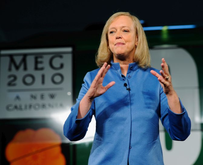 Republican gubernatorial candidate and former eBay CEO Meg Whitman speaks at Earth Friendly Products after touring the echo-friendly cleaning products company.