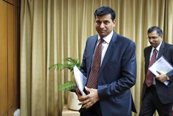 RBI governor Raghuram Rajan on his way to announce the monetary policy. Interest rate has gradually been increasing since 2010 to curb inflation.