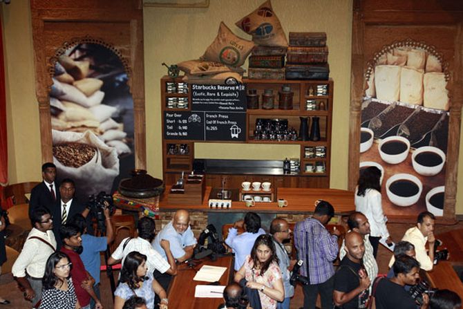 Tata Global and Starbuck's first retail outlet in Mumbai