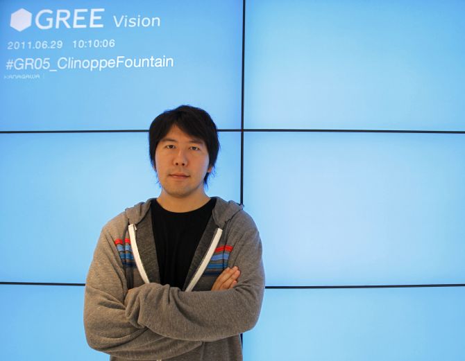 Japan's mobile social gaming firm Gree Chief Executive Officer Yoshikazu Tanaka.