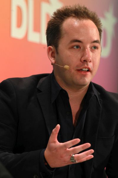 Drew Houston of Dropbox speaks during the Digital Life Design conference.